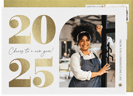 'Bold Beginnings' Business New Year's Greeting Card