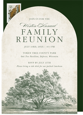 'Family Tree' Reunion Invitation