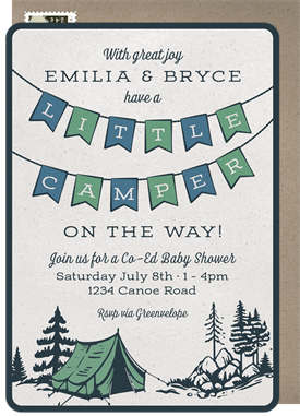 'Little Camper' Baby Shower Invitation