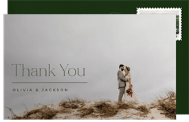 'Minimalistic Type' Wedding Thank You Note