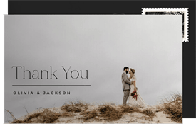 'Minimalistic Type' Wedding Thank You Note