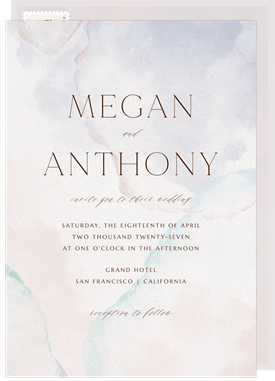 'Mod Watercolor' Wedding Invitation