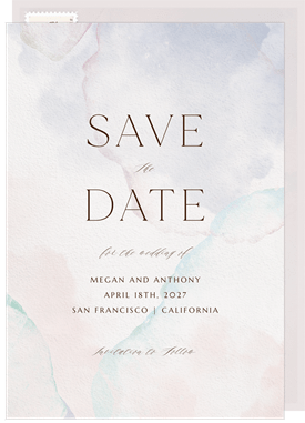 'Mod Watercolor' Wedding Save the Date