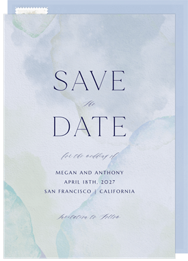 'Mod Watercolor' Wedding Save the Date