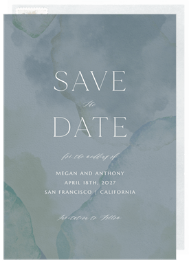 'Mod Watercolor' Wedding Save the Date