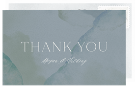 'Mod Watercolor' Wedding Thank You Note