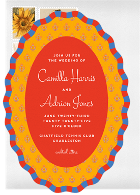 'Maximalist Mixed Patterns' Wedding Invitation