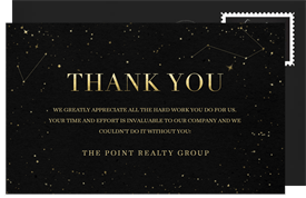 'Galaxy Gala' Business Thank You Note