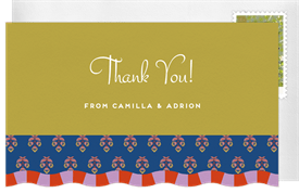 'Maximalist Mixed Patterns' Wedding Thank You Note