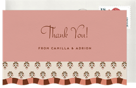 'Maximalist Mixed Patterns' Wedding Thank You Note