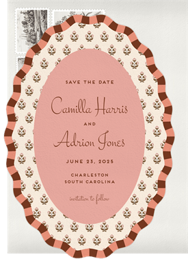 'Maximalist Mixed Patterns' Wedding Save the Date