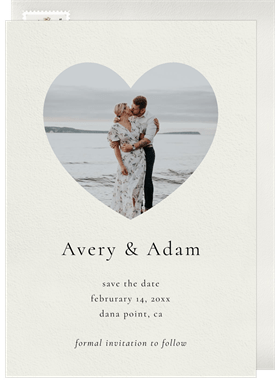 'Simple Heart Frame' Wedding Save the Date