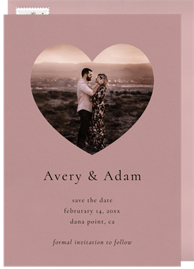 'Simple Heart Frame' Wedding Save the Date