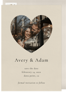 'Simple Heart Frame' Wedding Save the Date