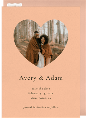 'Simple Heart Frame' Wedding Save the Date