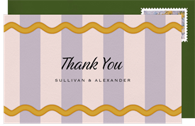 'Cabana Stripes' Wedding Thank You Note