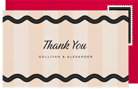 'Cabana Stripes' Wedding Thank You Note