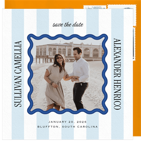 'Cabana Stripes' Wedding Save the Date