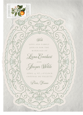 'Ornate Frame' Wedding Invitation