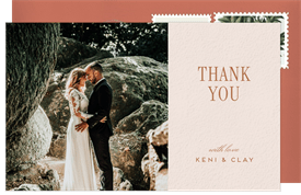 'Minimalist Snapshots' Wedding Thank You Note