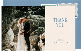 'Minimalist Snapshots' Wedding Thank You Note