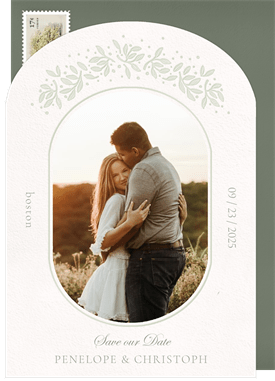 'Romantic Letterpress' Wedding Save the Date