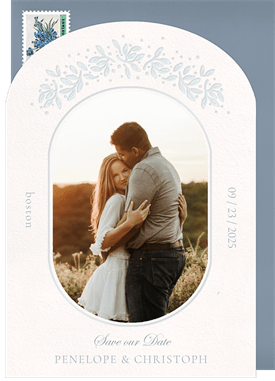 'Romantic Letterpress' Wedding Save the Date