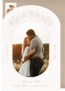 'Romantic Letterpress' Wedding Save the Date