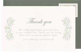 'Romantic Letterpress' Wedding Thank You Note