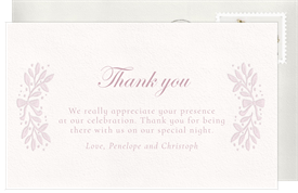 'Romantic Letterpress' Wedding Thank You Note