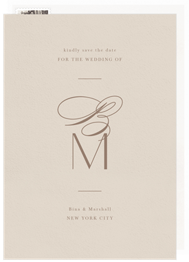 'Luxe Monogram' Wedding Save the Date