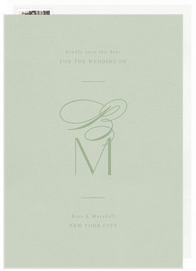 'Luxe Monogram' Wedding Save the Date