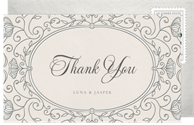 'Ornate Frame' Wedding Thank You Note