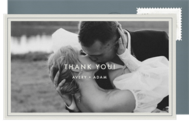 'Subtle Border' Wedding Thank You Note