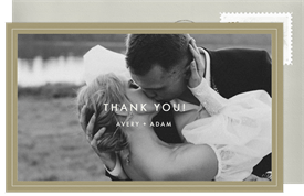 'Subtle Border' Wedding Thank You Note