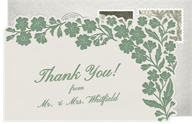 'Flower Chain' Wedding Thank You Note