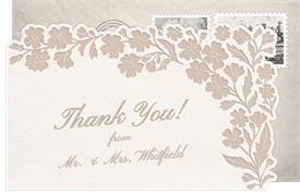 'Flower Chain' Wedding Thank You Note