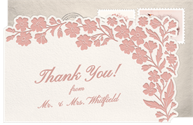 'Flower Chain' Wedding Thank You Note