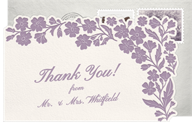 'Flower Chain' Wedding Thank You Note