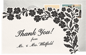 'Flower Chain' Wedding Thank You Note