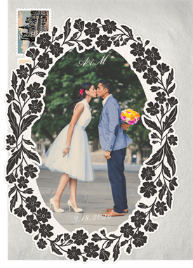 'Flower Chain' Wedding Save the Date