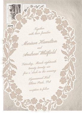 'Flower Chain' Wedding Invitation