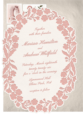 'Flower Chain' Wedding Invitation