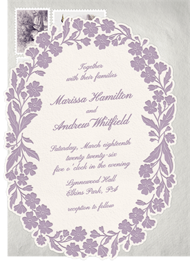 'Flower Chain' Wedding Invitation