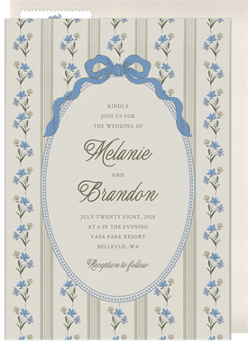 'Quilted Florals' Wedding Invitation