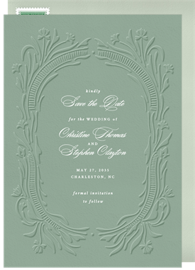 'Filigree Letterpress' Wedding Save the Date