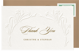 'Filigree Letterpress' Wedding Thank You Note