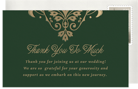 'Ornate Die Cut' Wedding Thank You Note