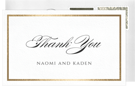 'Photo Frame' Wedding Thank You Note