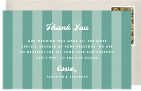 'Amore' Wedding Thank You Note